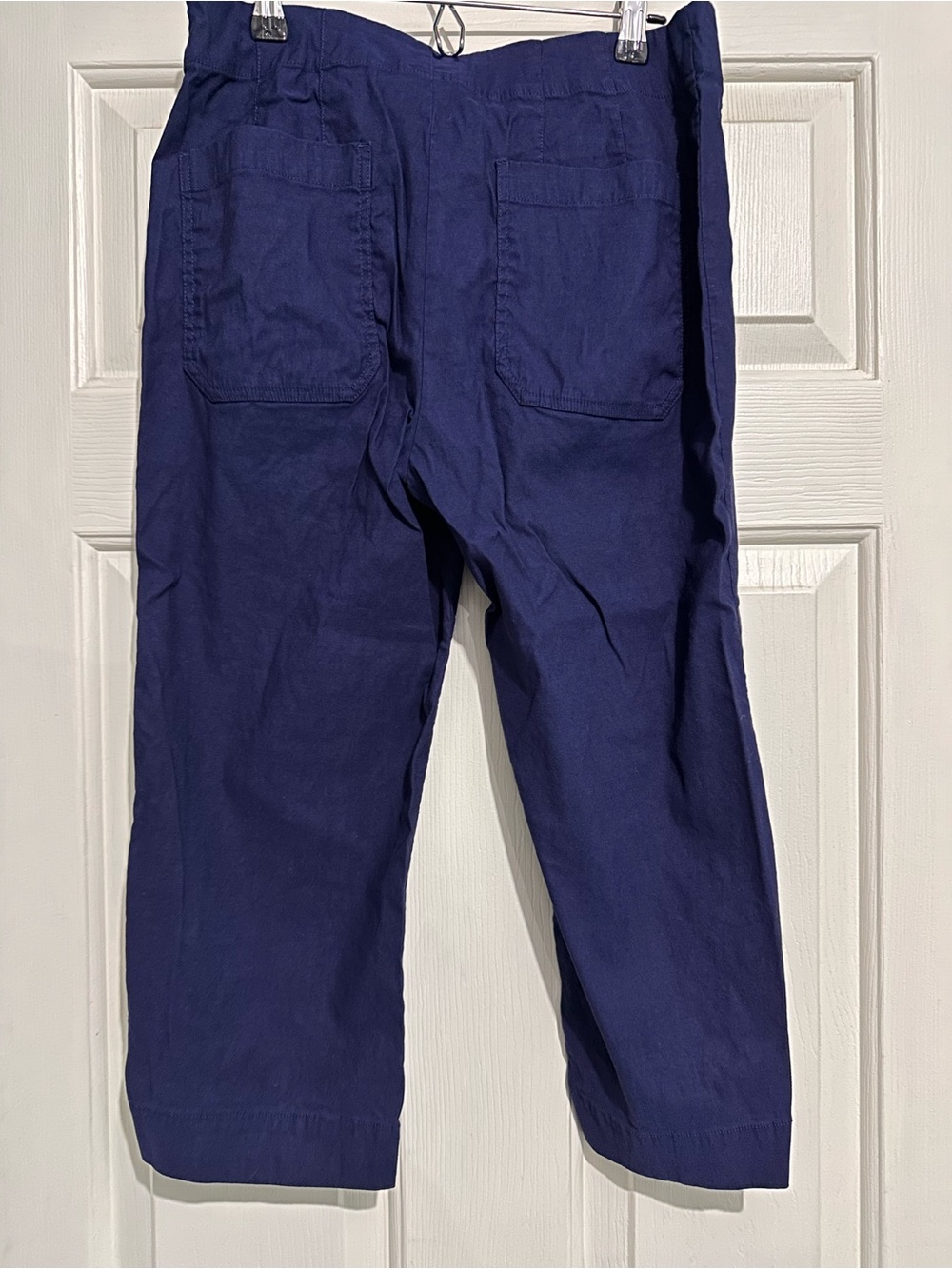 Maeve Anthropologie Women's Cropped Navy Pull-On Pants